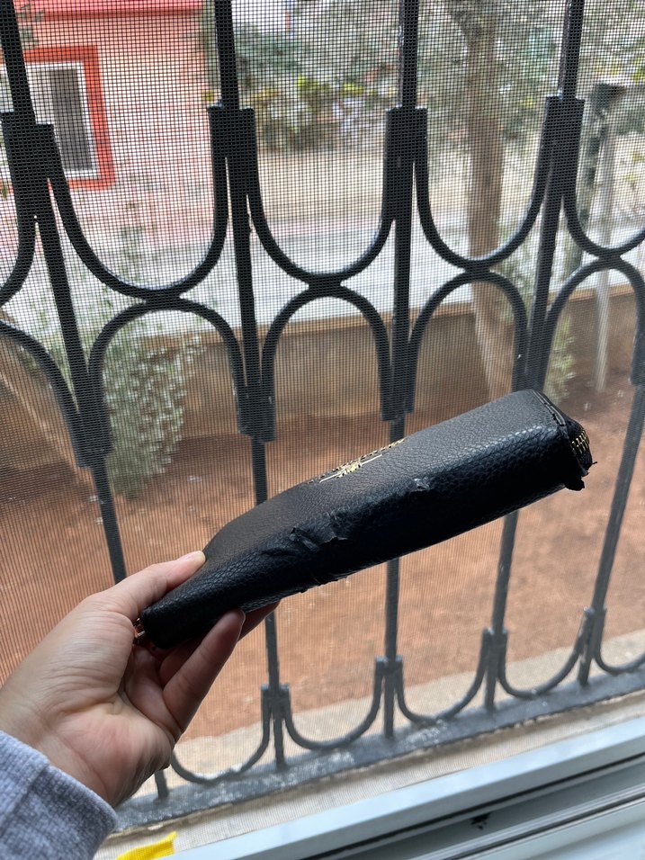 Siyah Deri Fermuarlı Kadın Cüzdanı - Görsel 2