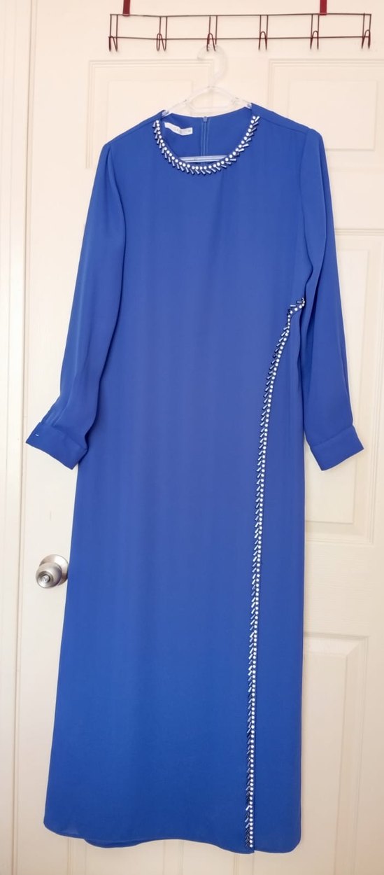 Zincir Detaylı Mavi Kadın Abitw - Görsel 3