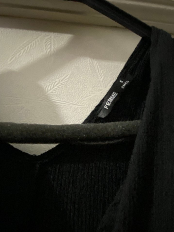 V Yaka Siyah Uzun tulum - Görsel 5