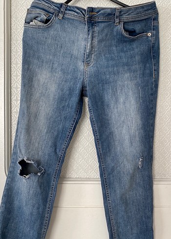 Kadın Mavi Normal Paça Denim Jean - Görsel 2