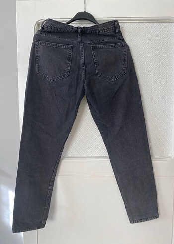 Gri Kadın Midi Boy Regular Fit Denim Jean - Görsel 2
