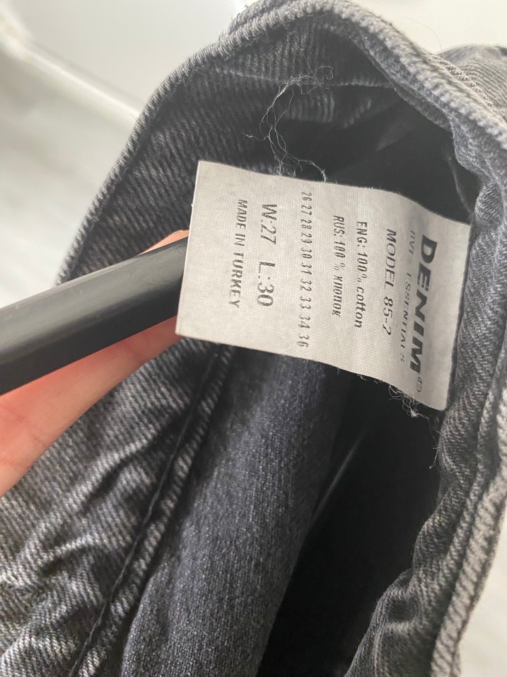 Gri Kadın Midi Boy Regular Fit Denim Jean - Görsel 3