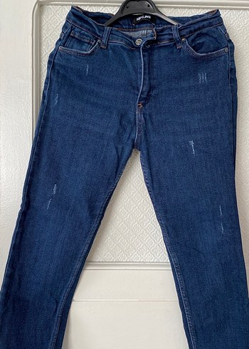 Kadın Lacivert Normal Boy Denim Pantolon - Görsel 2