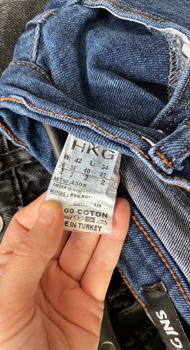 Kadın Lacivert Normal Boy Denim Pantolon - Görsel 4