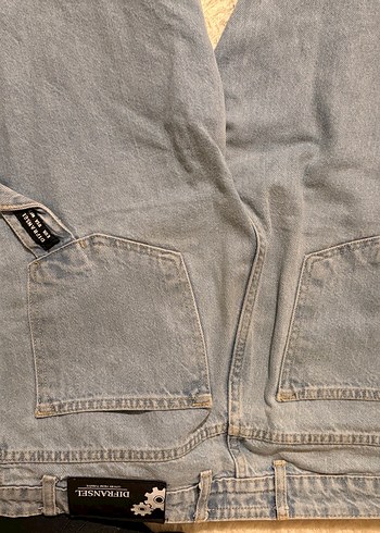 Gri Loose Fit erkek Kot Pantolon - Görsel 3