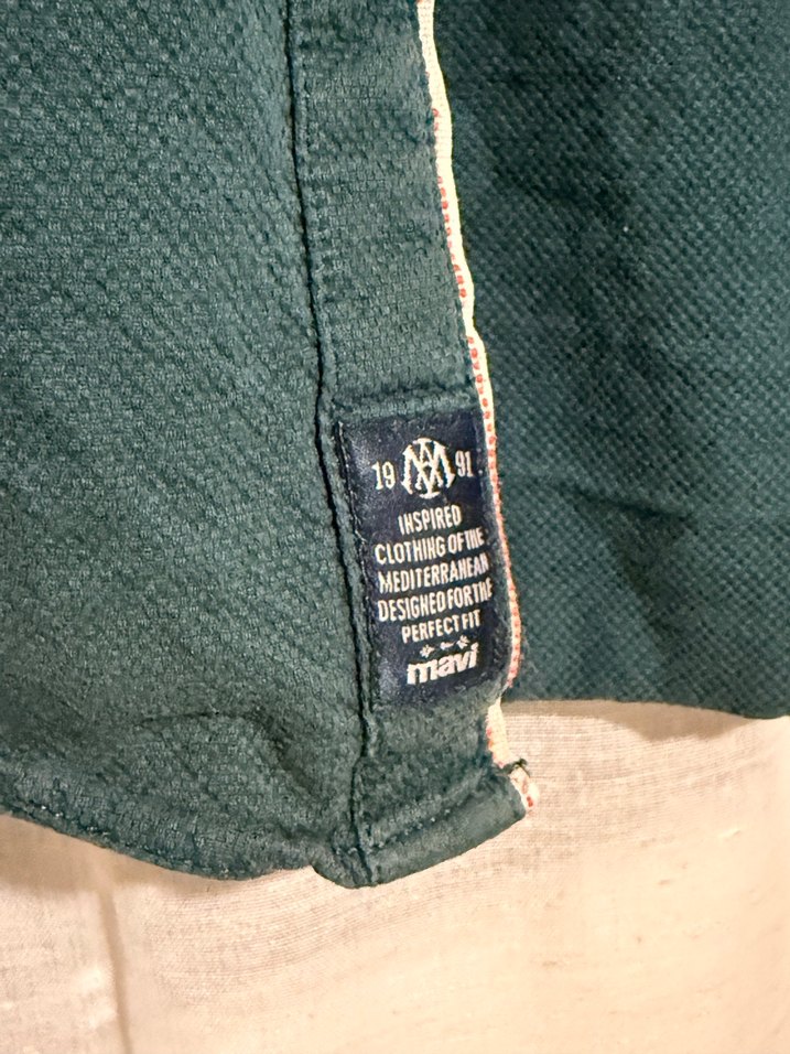 Haki Erkek Gömlek (Mavi) - Görsel 2