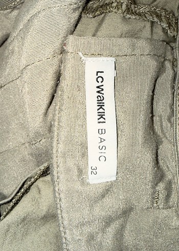 Erkek haki renk kumaş kapri/şort - Görsel 3