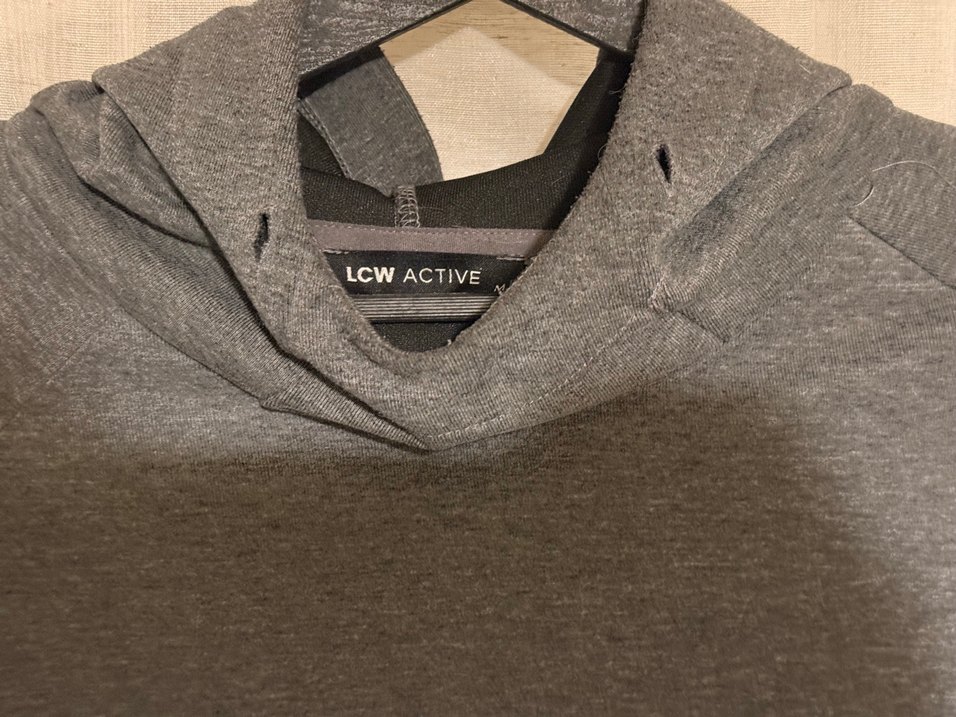 Gri Yüksek Yakalı erkek Sweatshirt - Görsel 2