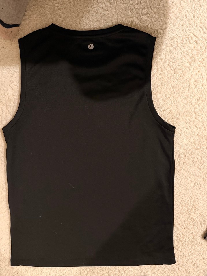 Gri Rahat Kesim Erkek Eşofman Altı ve sıfır kol spor tişört - Görsel 3