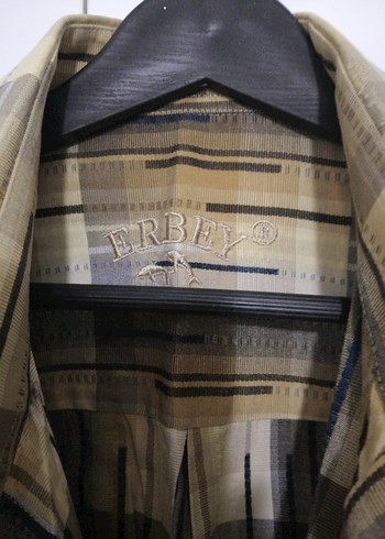 Düğmeli Kahverengi Batik Erkek Gömlek - Görsel 7