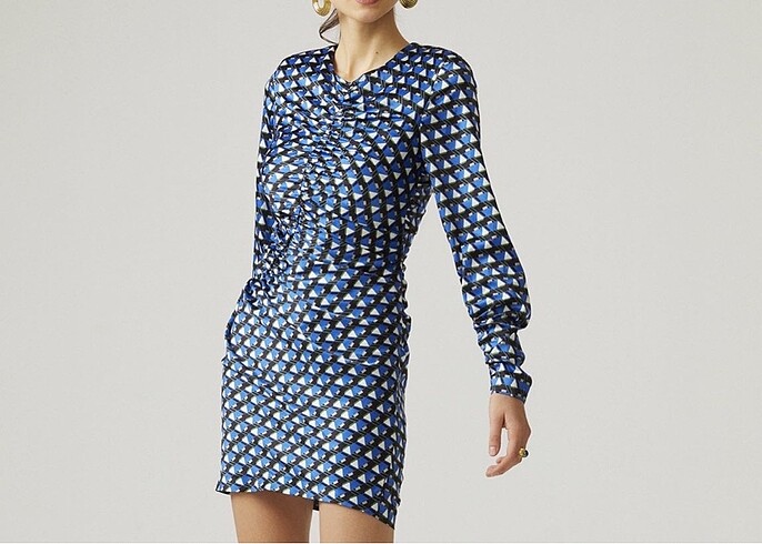 Zara saten mini elbise