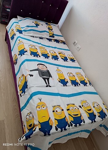  Beden flanel minions nevresim seti