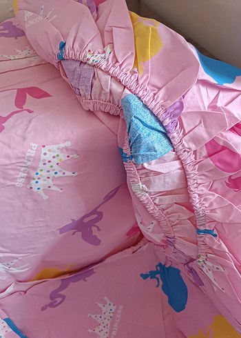 English Home Pembe Pastel Desenli Çocuk çarşafı