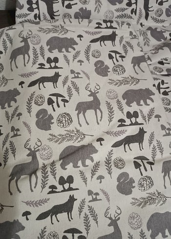 Gri Desenli Lastikli çarşaf seti - Görsel 2