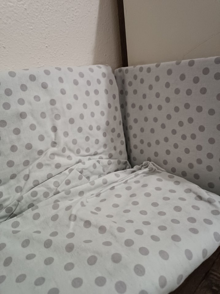 Gri Puantiyeli lastikli çarşaf seti - Görsel 3