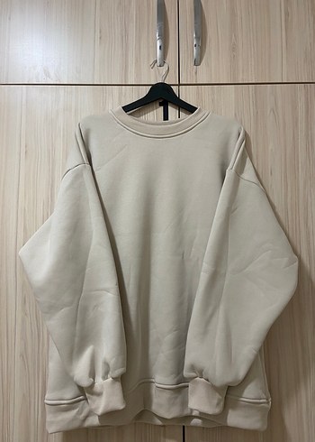 Kadın Camel Renk Oversize Sweatshirt - Görsel 2