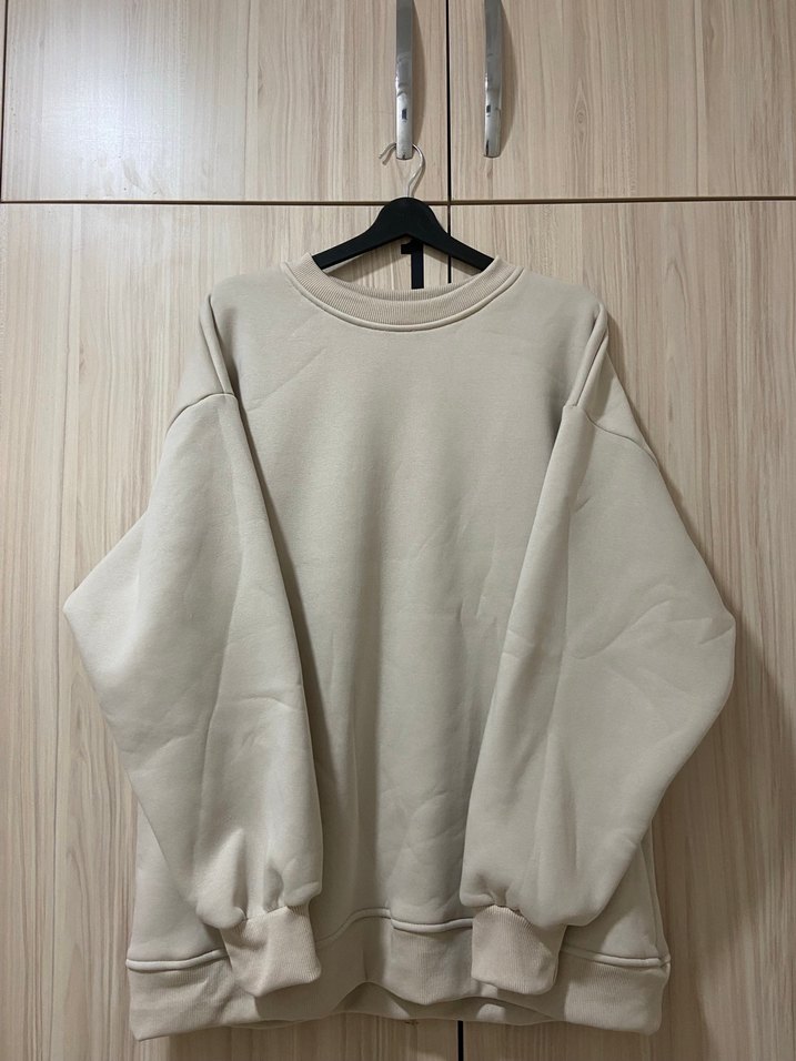 Kadın Camel Renk Oversize Sweatshirt - Görsel 2