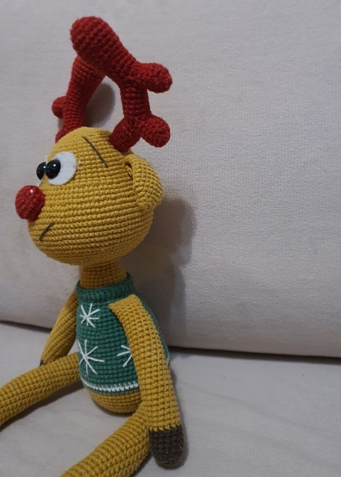 Amigurimi Geyik  43cm boyundadır - Görsel 2