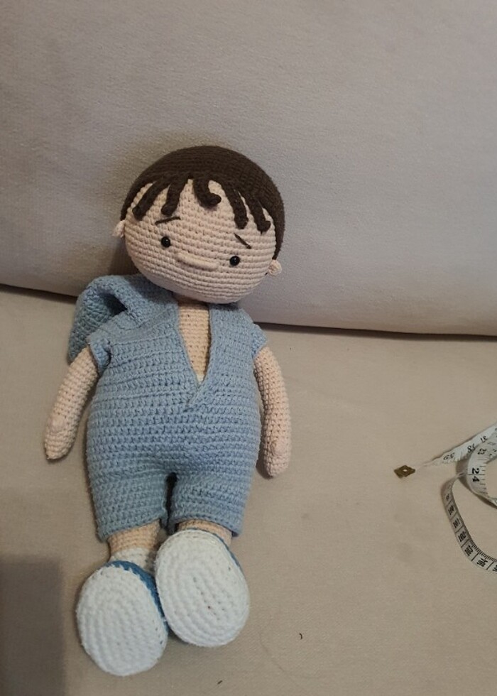 Amigurimi kapşonlu bebek - Görsel 2