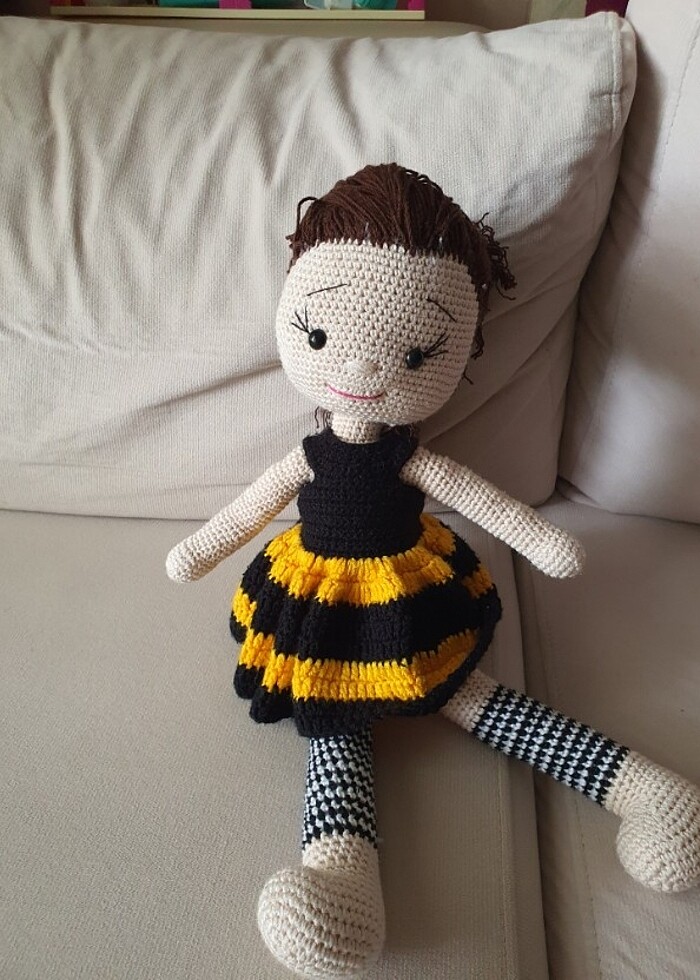 Amigurimi kız bebek - Görsel 3