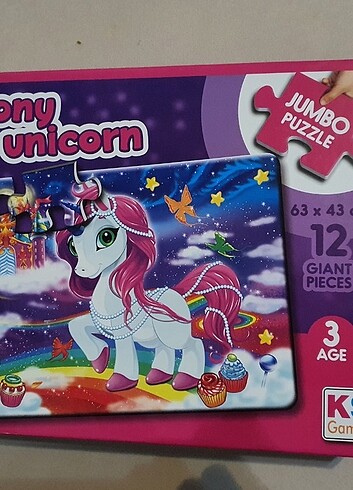Pony Unicorn Jumbo Puzzle Ks Games - Görsel 2