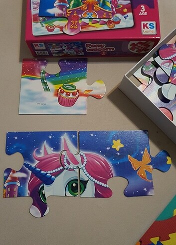 Pony Unicorn Jumbo Puzzle Ks Games - Görsel 3
