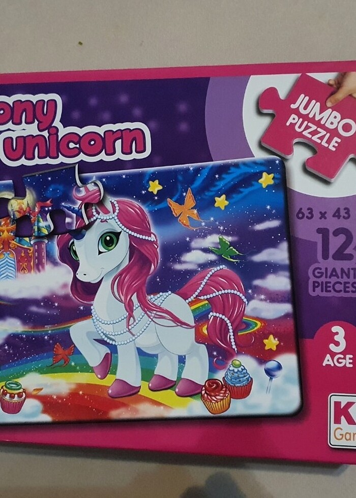 Pony Unicorn Jumbo Puzzle Ks Games - Görsel 2