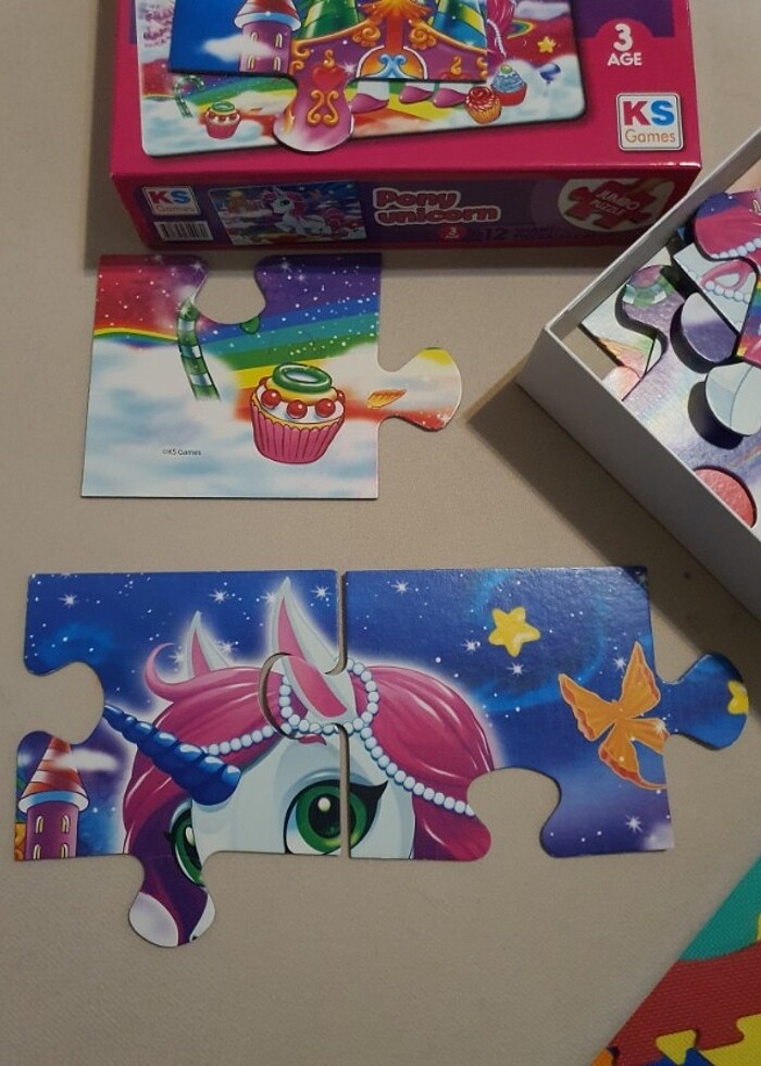 Pony Unicorn Jumbo Puzzle Ks Games - Görsel 3