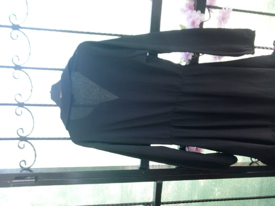 Siyah Midi Hamile Paltosu, Dökümlü, Gotik Tarz - Görsel 5