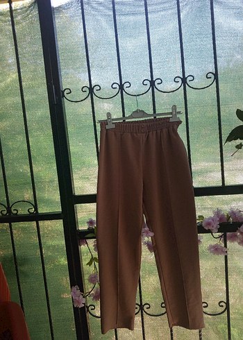 Kadın Kahverengi Midi Kumaş Pantolon - Görsel 4