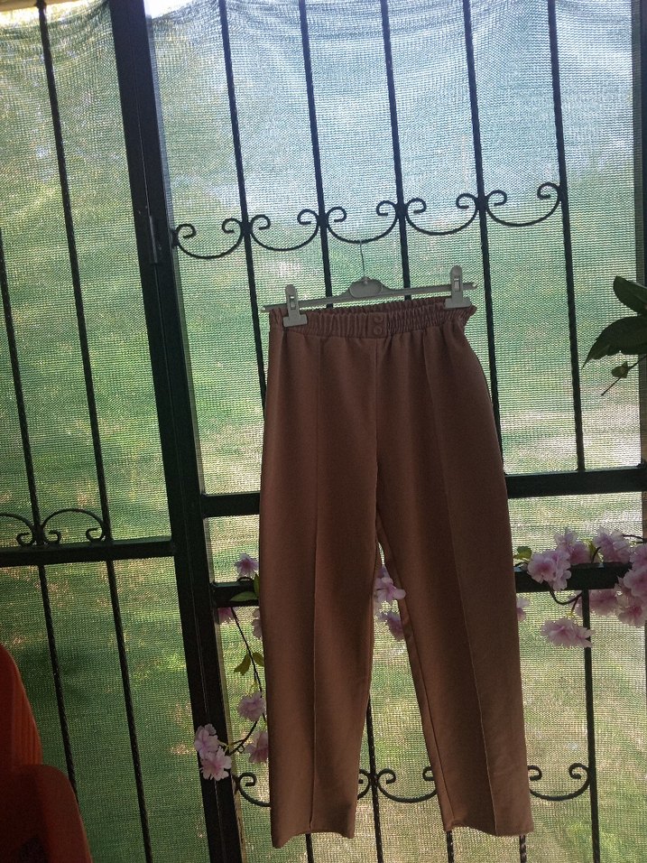 Kadın Kahverengi Midi Kumaş Pantolon - Görsel 4