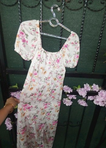 Çiçek Desenli Bohem Uzun Elbise - Görsel 4