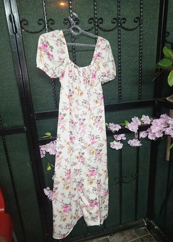 Çiçek Desenli Bohem Uzun Elbise - Görsel 7