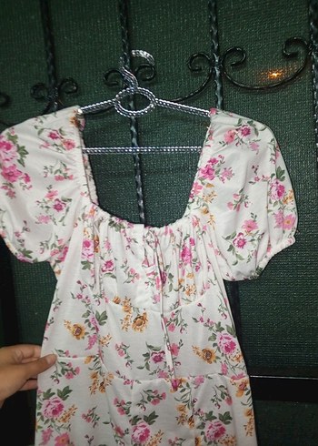 Çiçek Desenli Bohem Uzun Elbise - Görsel 5