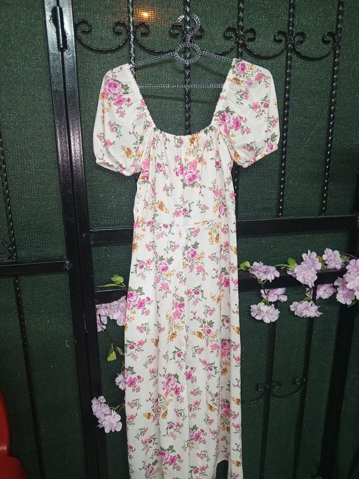 Çiçek Desenli Bohem Uzun Elbise - Görsel 2