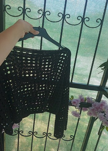 Siyah Örgü Boğazlı Kadın Kazak - Görsel 3