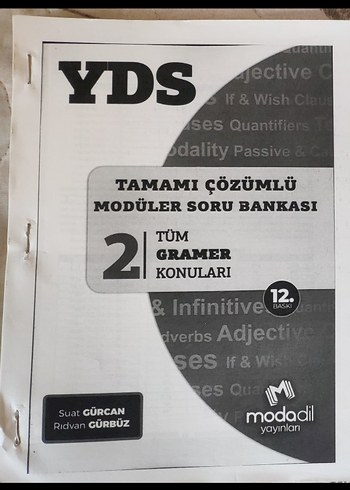 Modadil YDS Tamamı Çözümlü Soru Bankası
