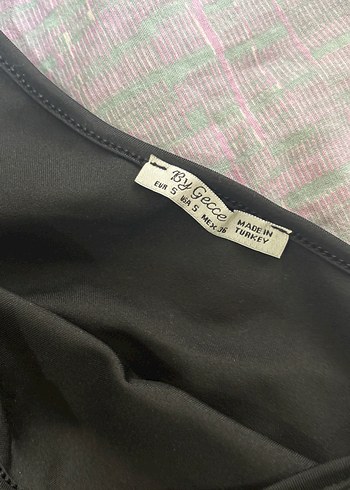 Tek Kollu Siyah Mini Elbise - Görsel 4