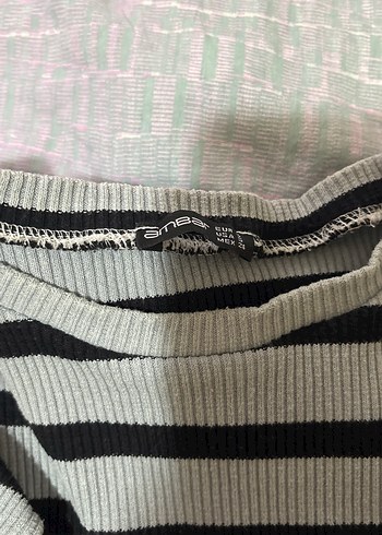 Gri Çizgili Uzun Kollu Triko Kazak - Görsel 4