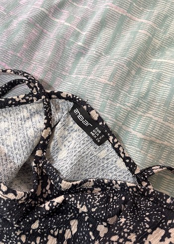 Siyah Bağcıklı Mini Dantel Detaylı Tulum - Görsel 4