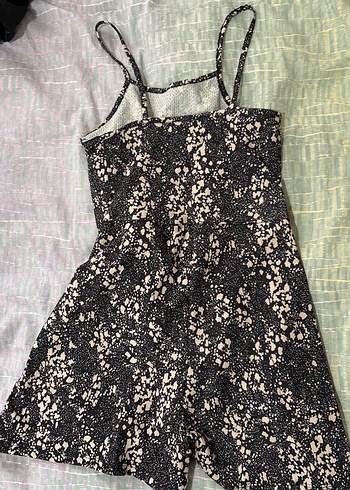 Siyah Bağcıklı Mini Dantel Detaylı Tulum - Görsel 2