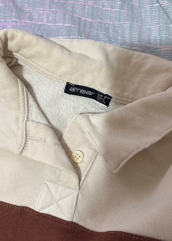 Düğmeli Kahverengi Kadın Sweatshirt - Görsel 4