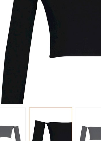 Siyah Uzun Kollu Teknolojik Kumaş Bluz - Görsel 2