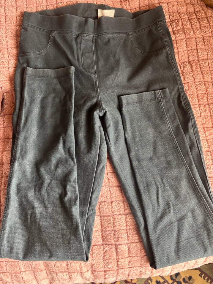 Gri kız çocuk Kot görünümlü tayt  5-10 yaş - Görsel 2