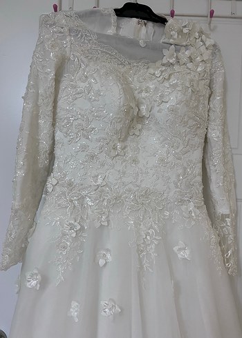 Dantel İşlemeli Prenses Gelinlik - Görsel 2