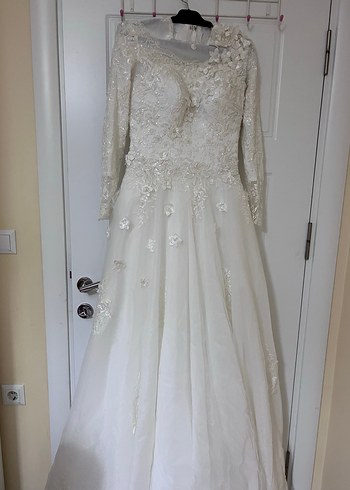 Dantel İşlemeli Prenses Gelinlik - Görsel 4