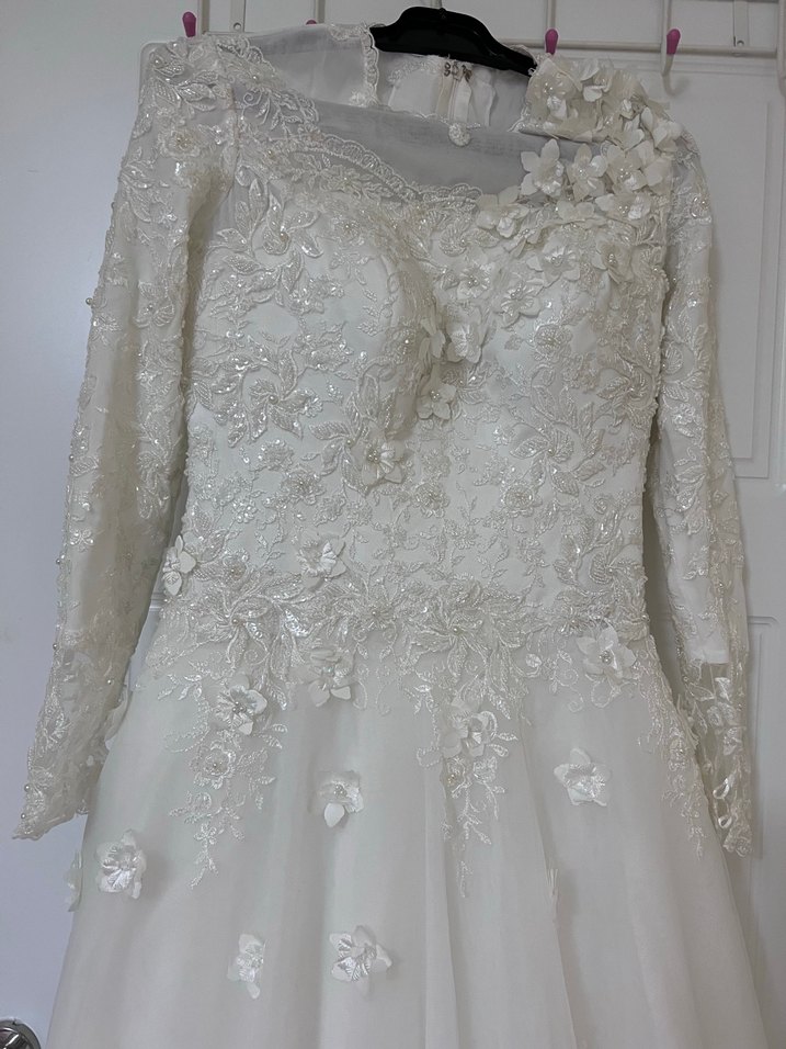 Dantel İşlemeli Prenses Gelinlik - Görsel 2