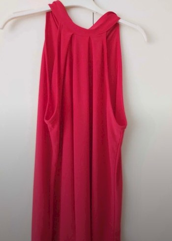 Kırmızı Drapeli Yüksek Yakalı Kadın Bluz - Görsel 3