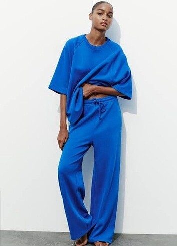 Zara interlock jogger pantolon