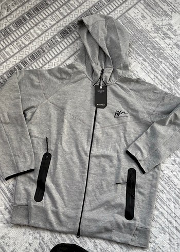 Madmext Gri Fermuarlı erkek Eşofman Takımı sıfır - Görsel 4